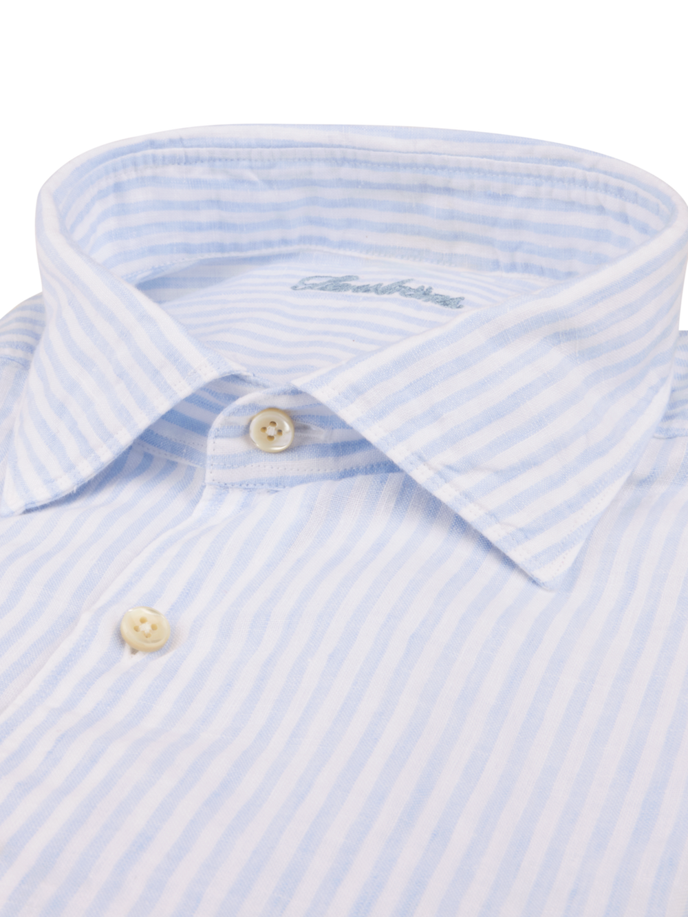 Stenströms Blue Striped Linen Shirt