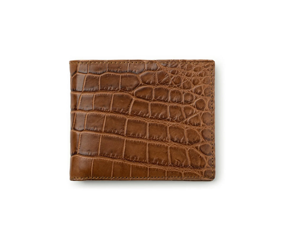 Ghurka Classic Wallet No. 101 In Chestnut Crocodile