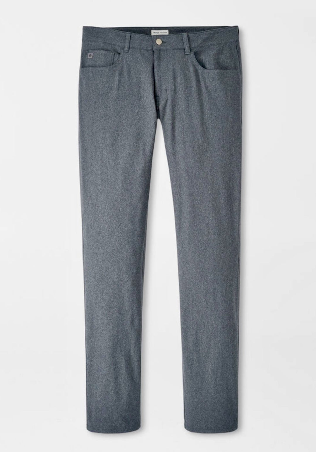 Peter Millar Brevard Flannel 5-Pocket Pant in Iron