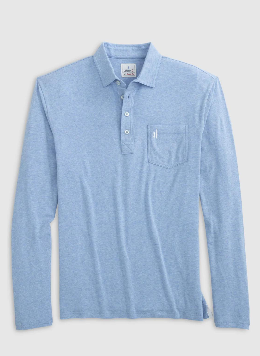 Johnnie O Cutler Long Sleeve Original 4 Button Polo In Aspen The Oxford Shop