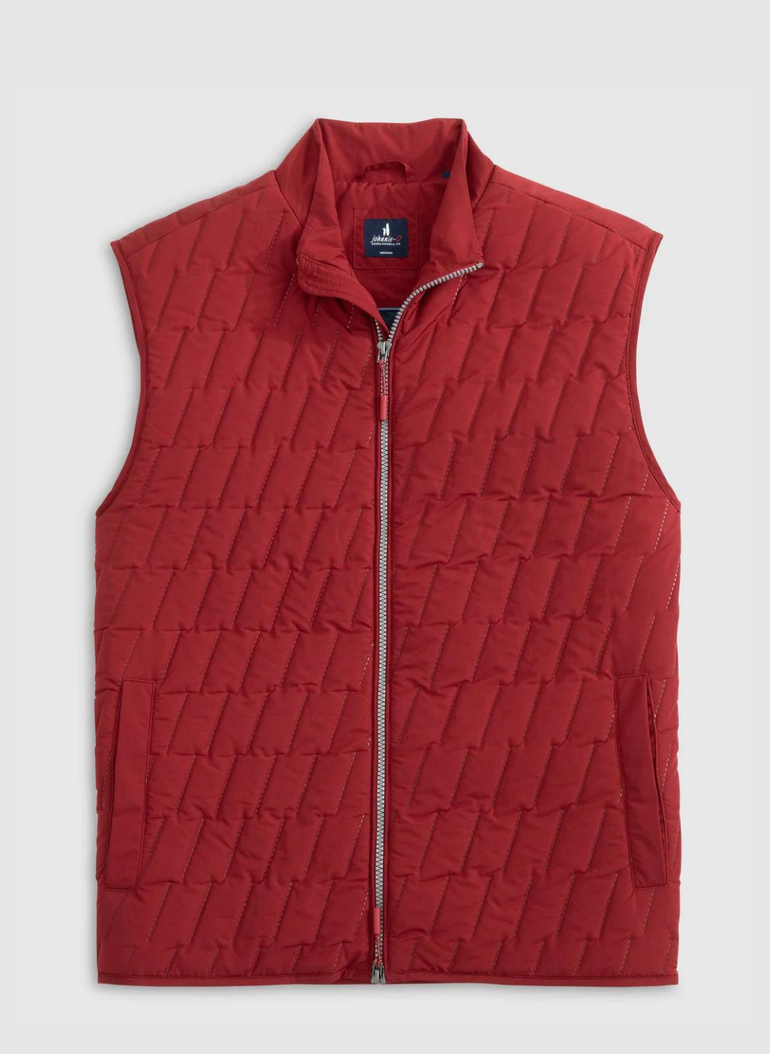 Johnnie O Belfry Quilted Puffer Vest in Cardinal XL