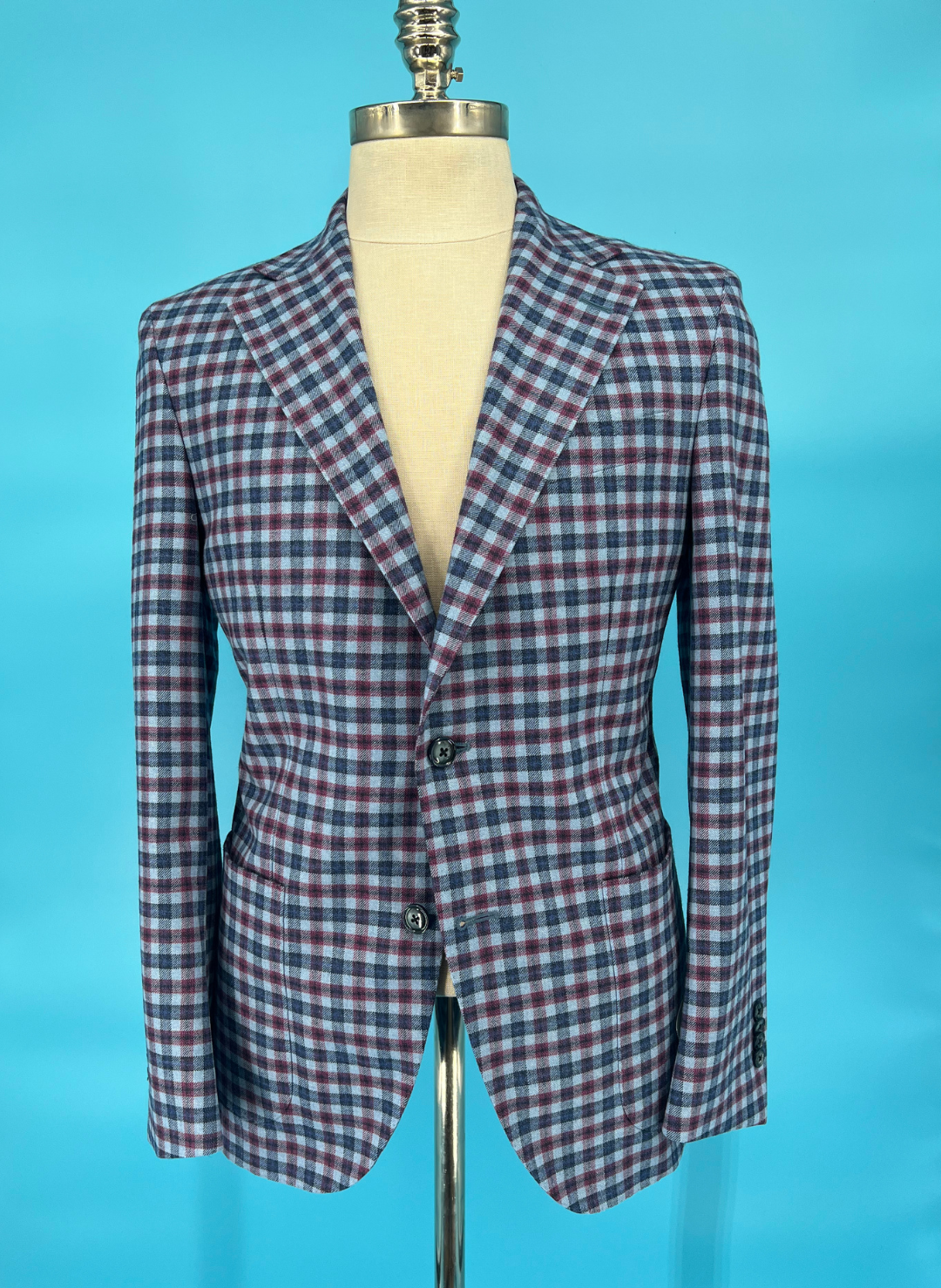 The Oxford Shop Blue & Red Check Soft Jacket