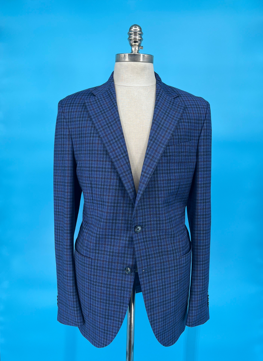 The Oxford Shop Navy Checked Jacket