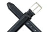 William 2 Buckle Alligator Grain Italian Calf Leather Belt In Black