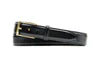 Smith 2 Buckle Coachman Leather Belt In Black
