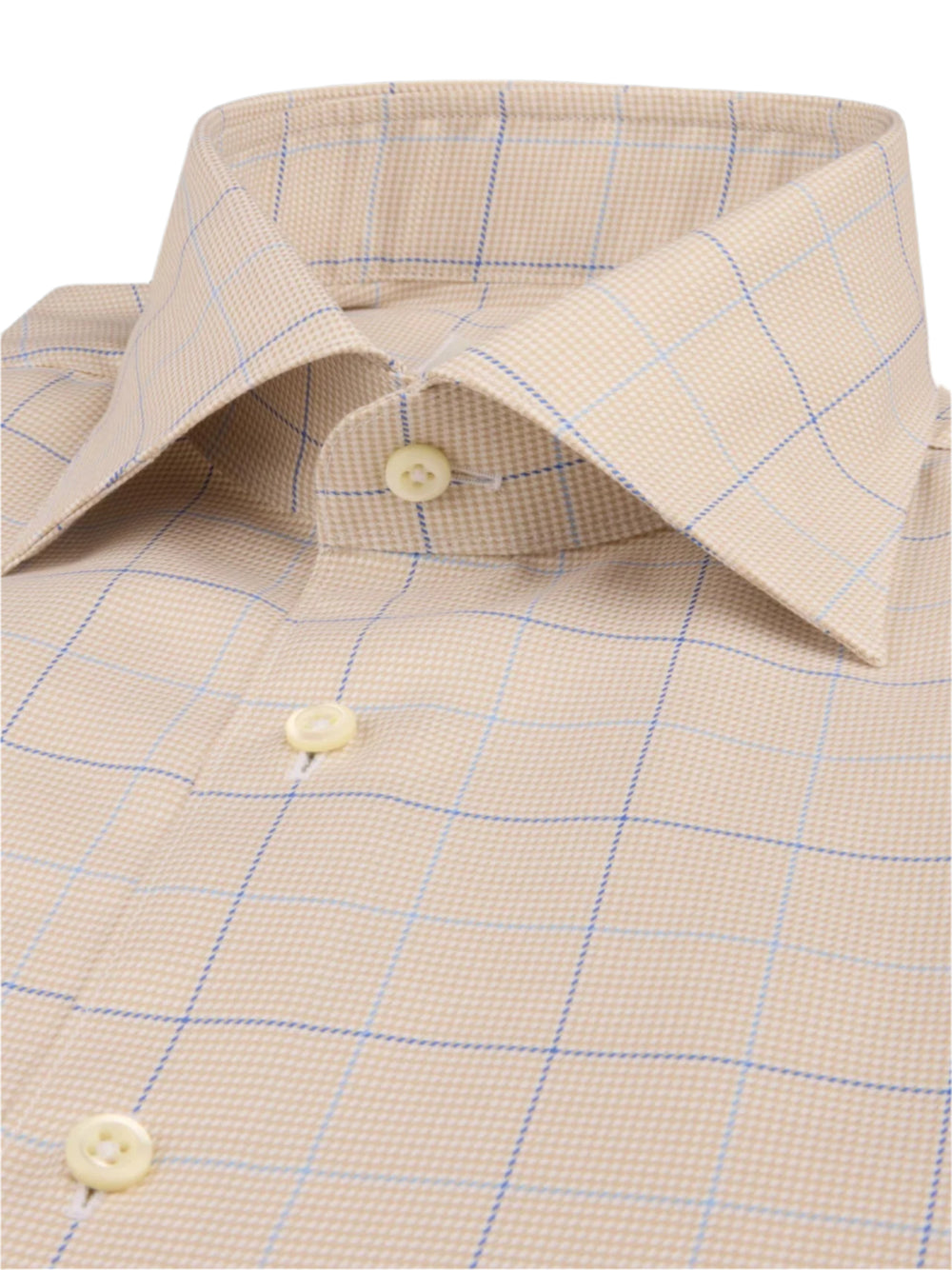 Stenströms Light beige Checked Twill Shirt
