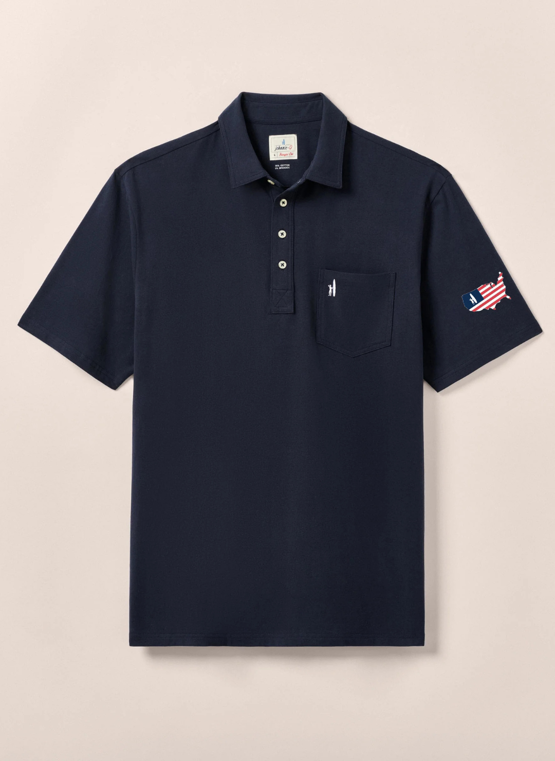 Original 4-Button Polo in Navy with 250th Logo
