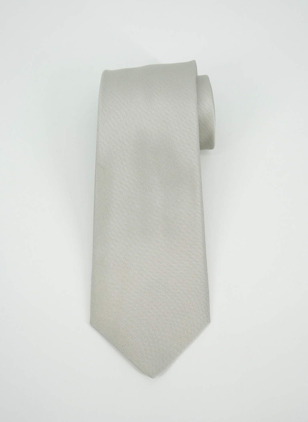 Silk Tie In Silver