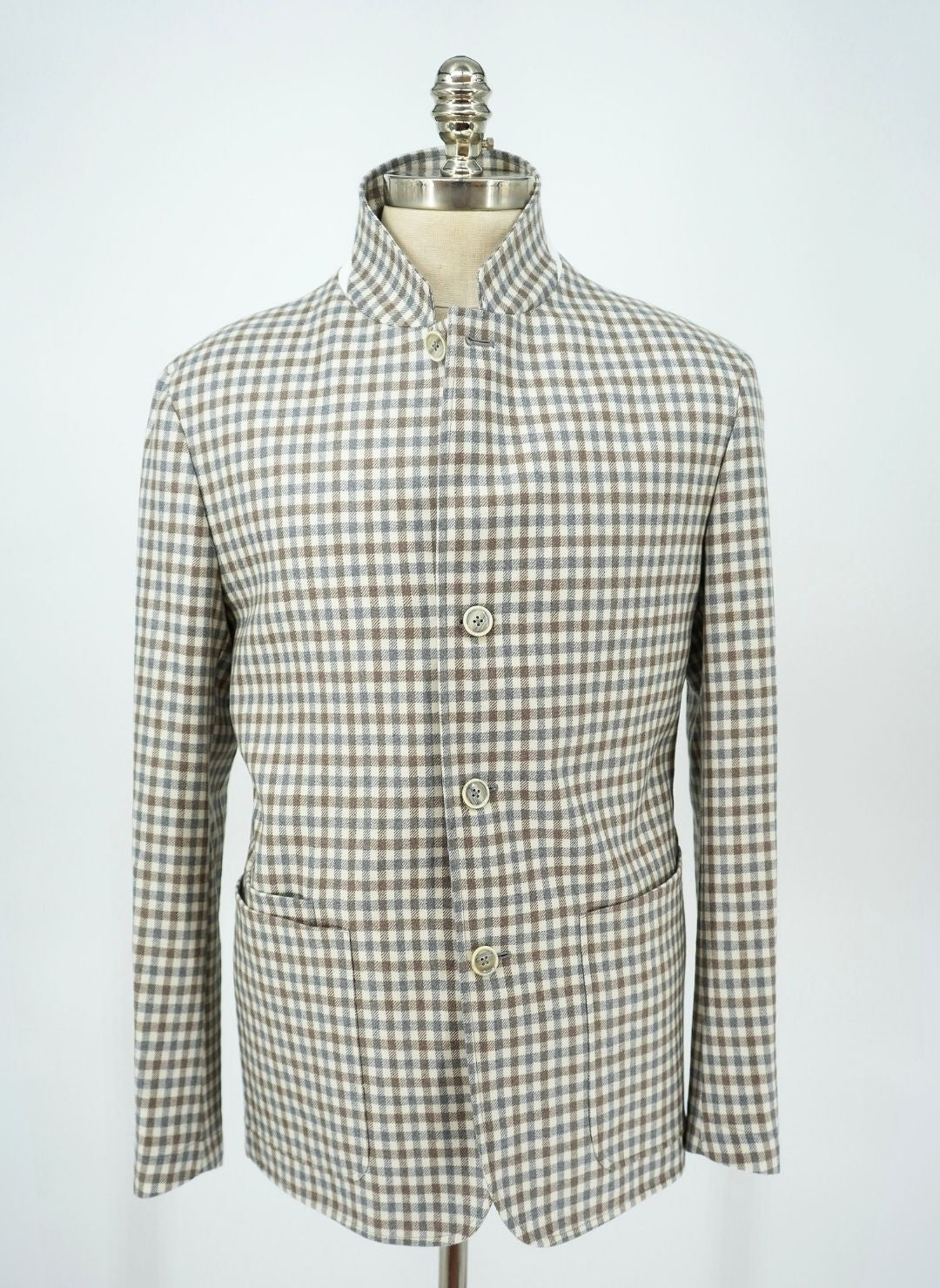 Grey & Brown Check City Jacket