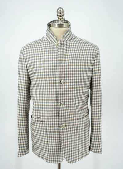 Grey & Brown Check City Jacket