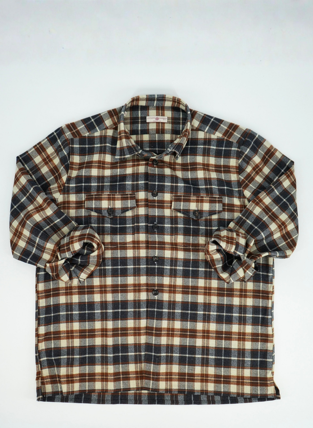 Navy & Spice Plaid overshirt