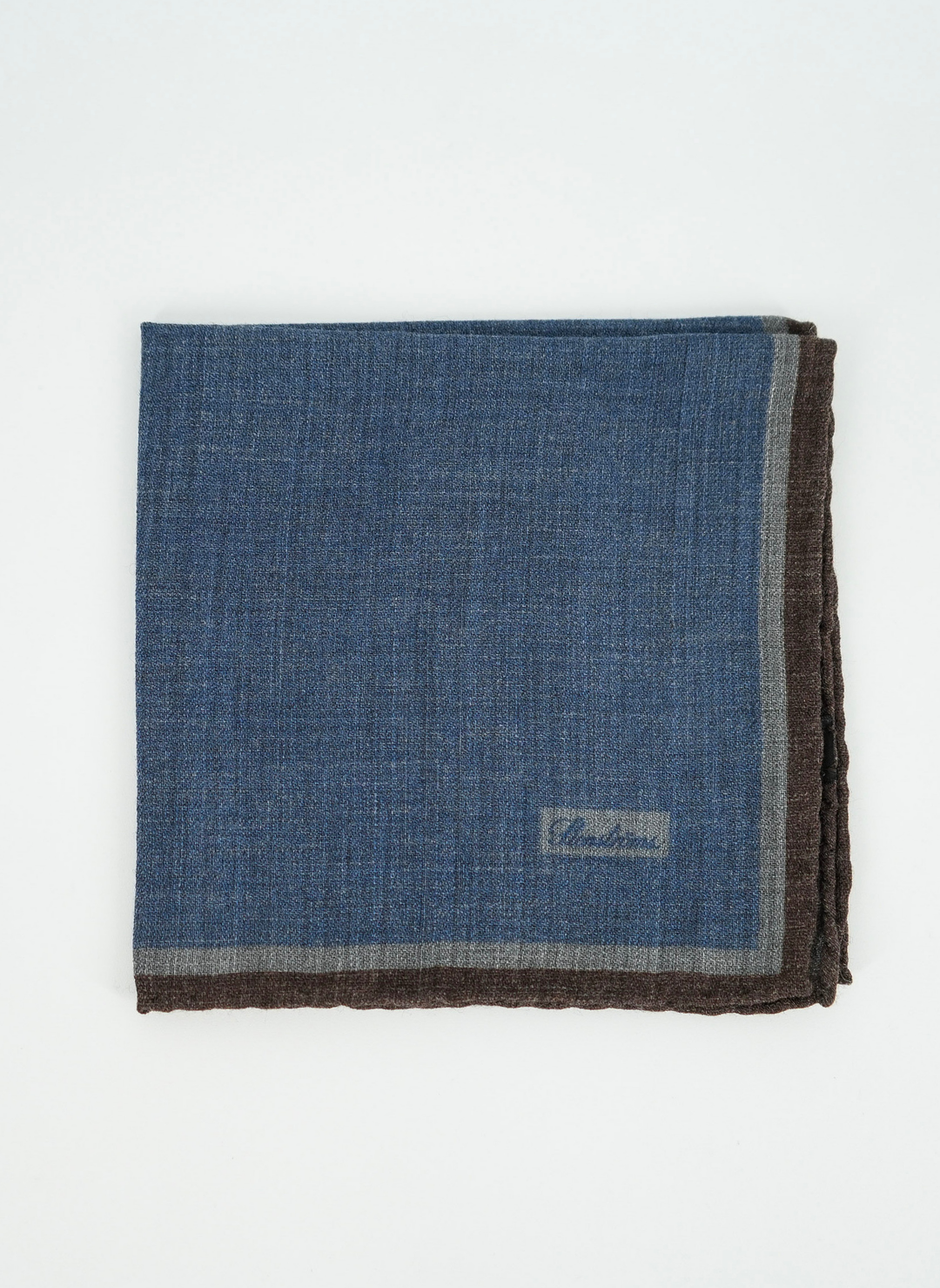 Wool Pocket Square In Blue