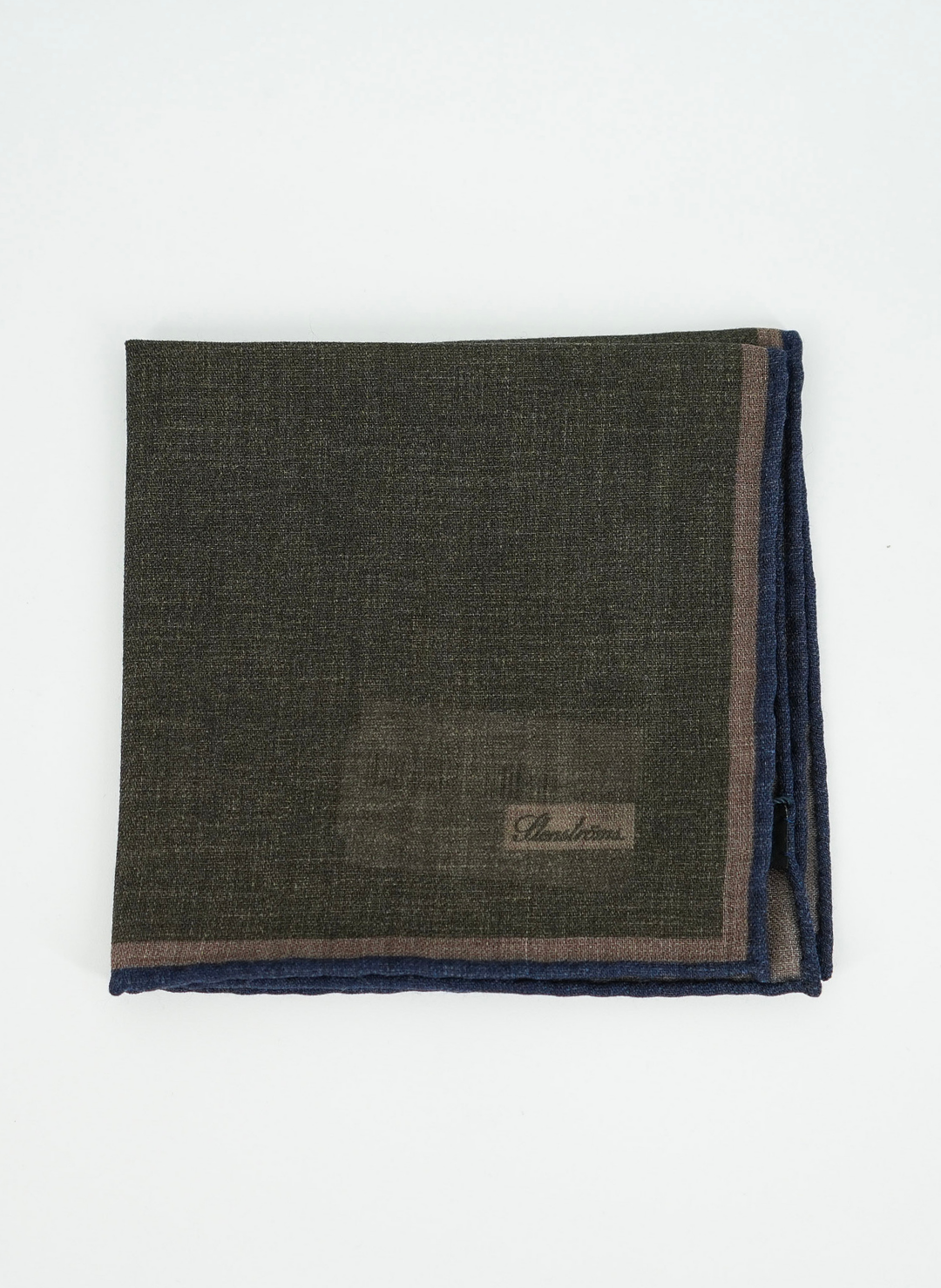 Wool Pocket Square In Green