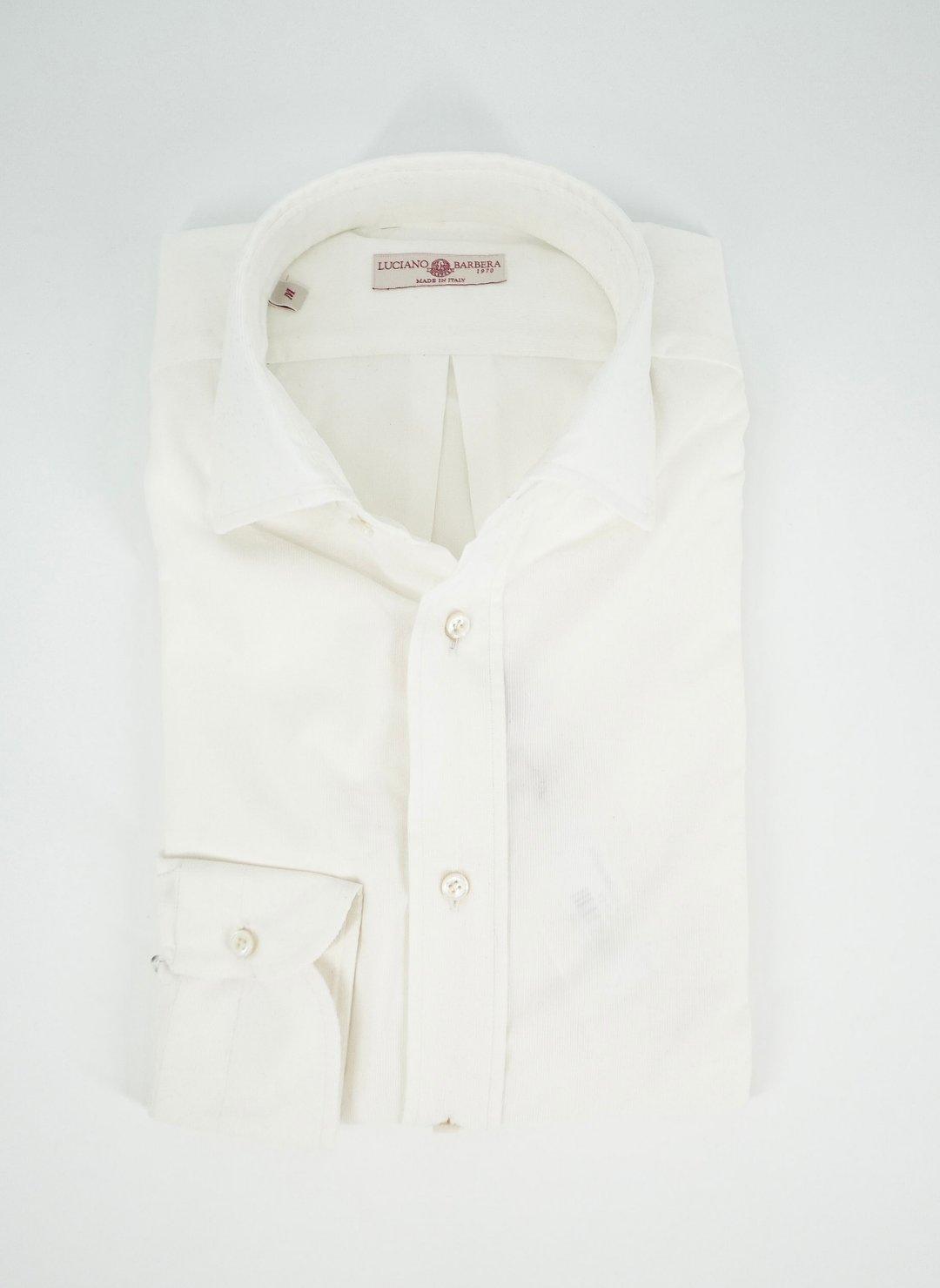 White Micro Corduroy Shirt