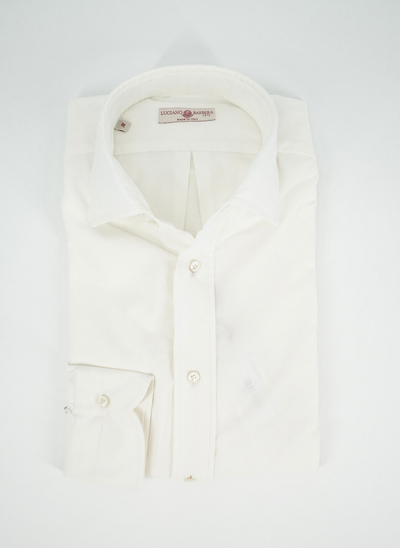 White Micro Corduroy Shirt