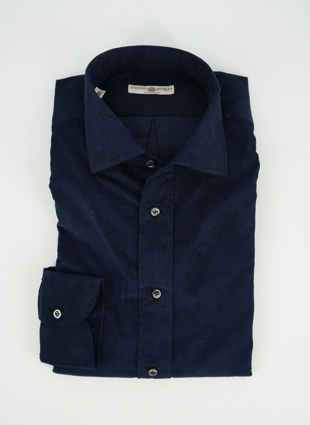 Navy Micro Corduroy Shirt