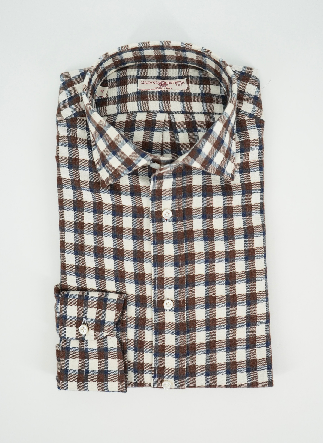 Navy & Brown Check Shirt