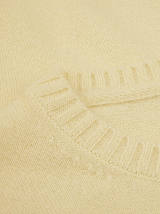 Stenströms Light yellow Cashmere Crew Neck