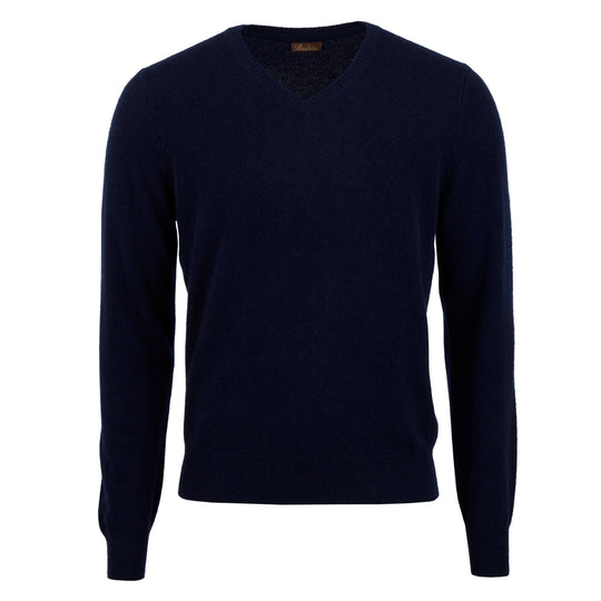 Stenströms Navy Cashmere V-Neck