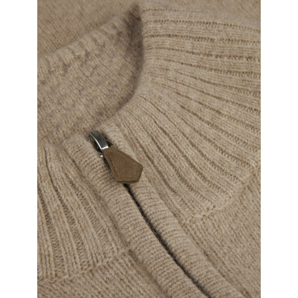 Stenströms Beige Yak/Merino Wool Half Zip