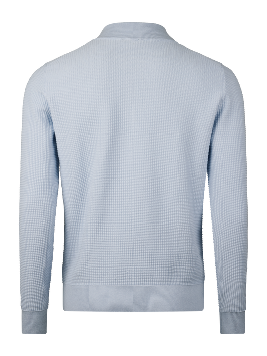Stenströms Light Blue Textured Half Zip