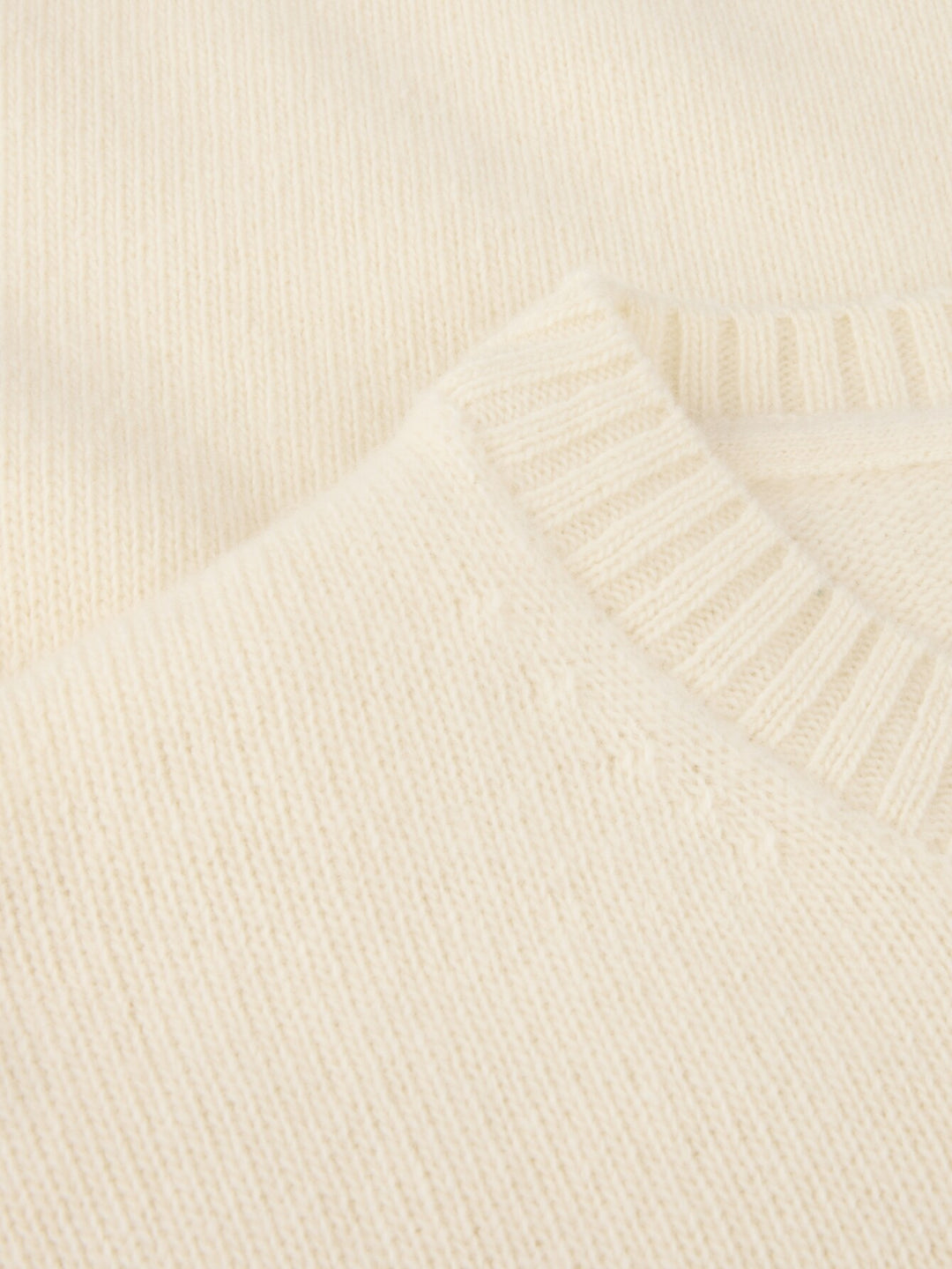 Offwhite Carded Merino Wool Sweater