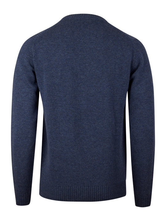 Dark blue Chunky Merino Wool Crew Neck