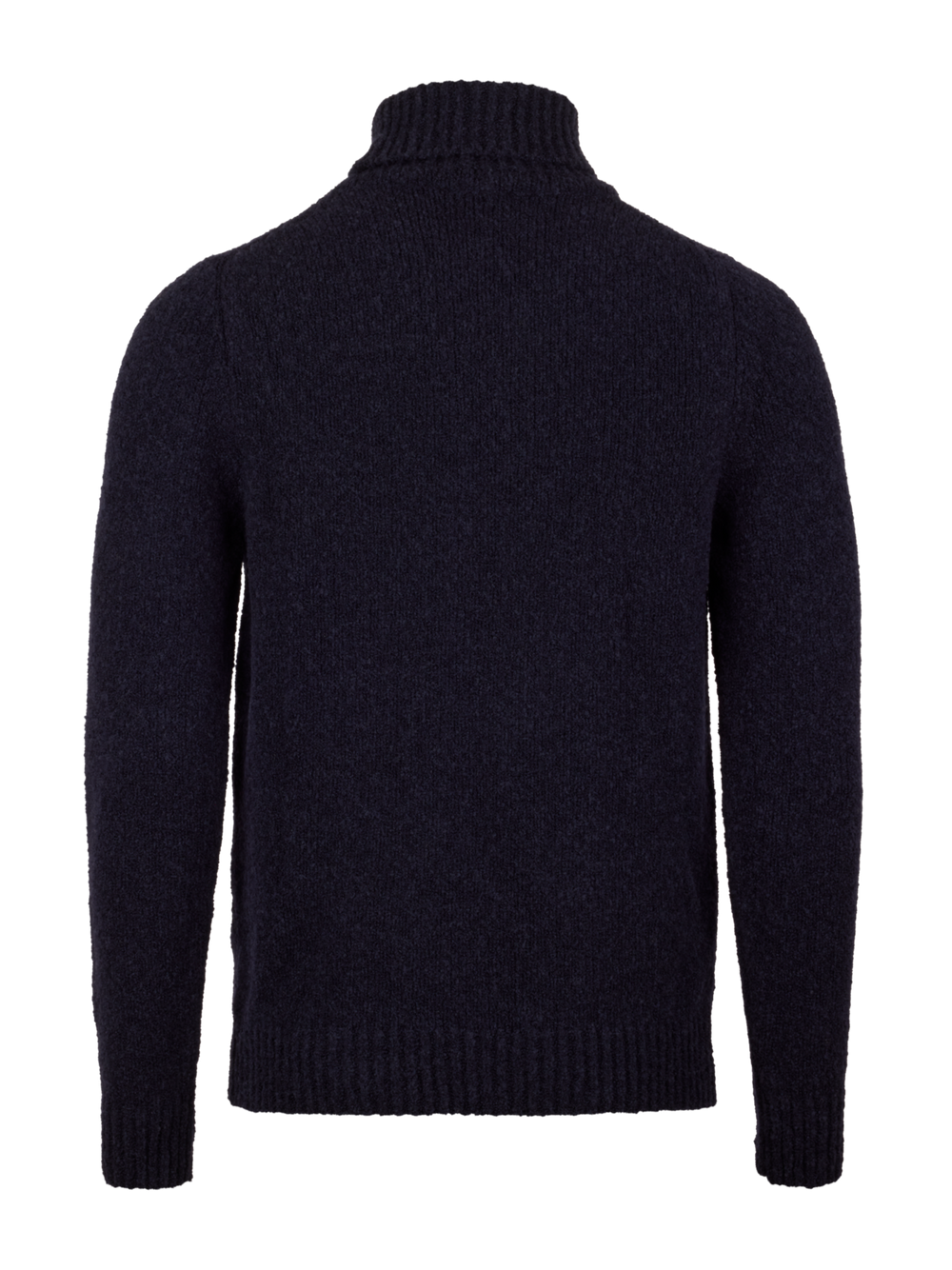 Stenströms Navy Chunky Merino Wool Roll Neck Sweater