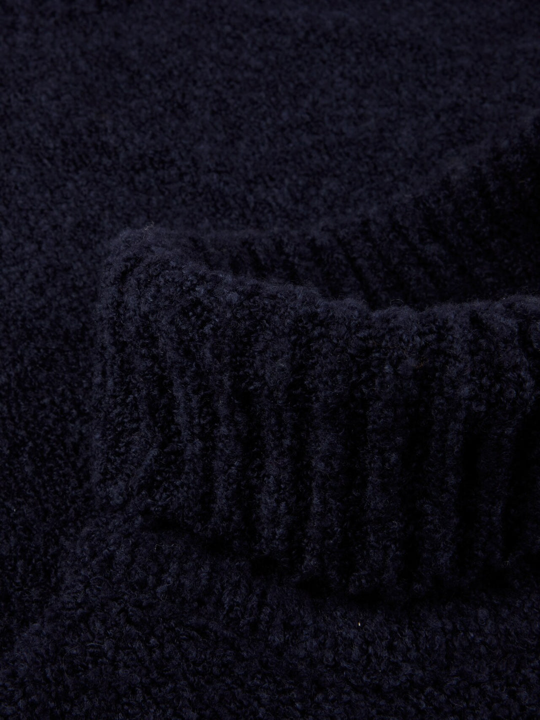 Stenströms Navy Chunky Merino Wool Roll Neck Sweater
