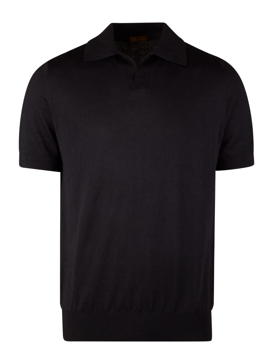 Navy Silk/Cashmere Polo Shirt In Navy