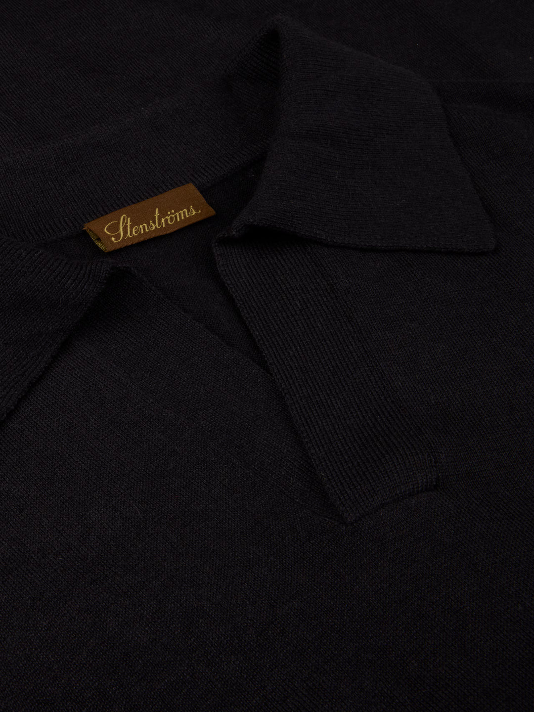 Navy Silk/Cashmere Polo Shirt In Navy