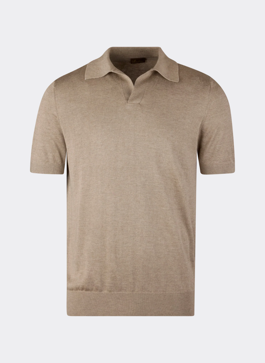 Stenströms Beige Silk/Cashmere Polo Shirt In Beige