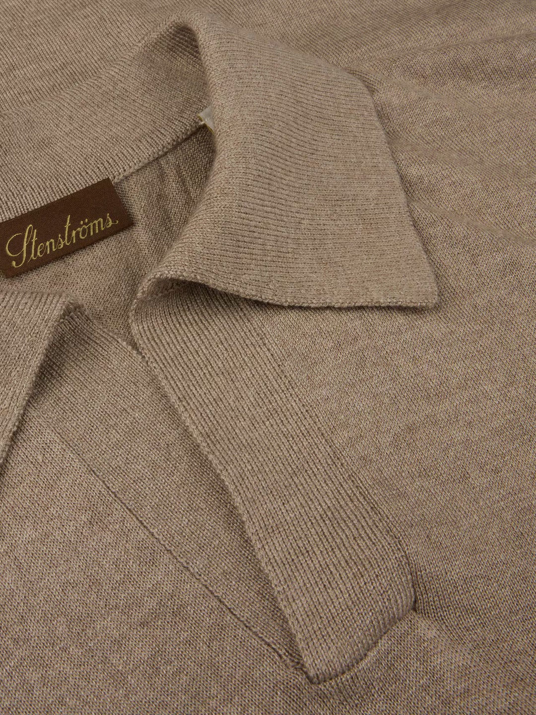 Stenströms Beige Silk/Cashmere Polo Shirt In Beige