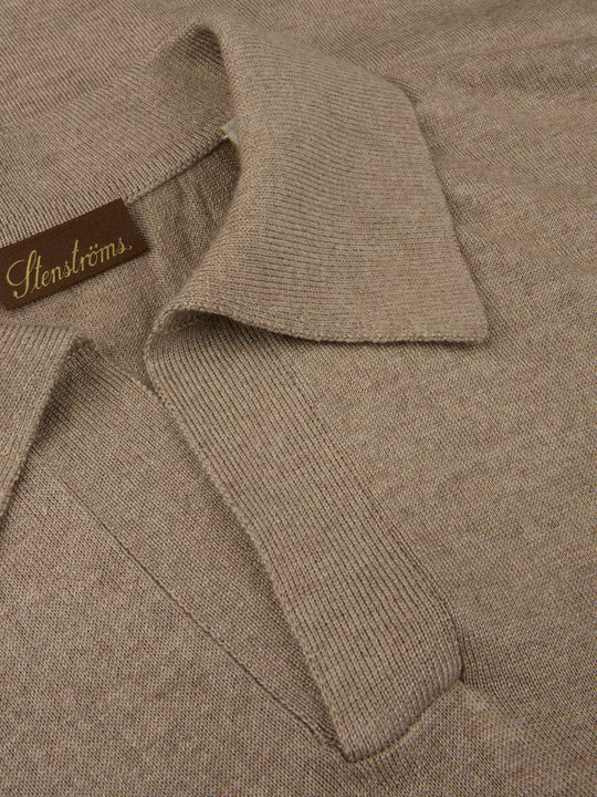 Stenströms Beige Silk/Cashmere Polo Shirt In Beige