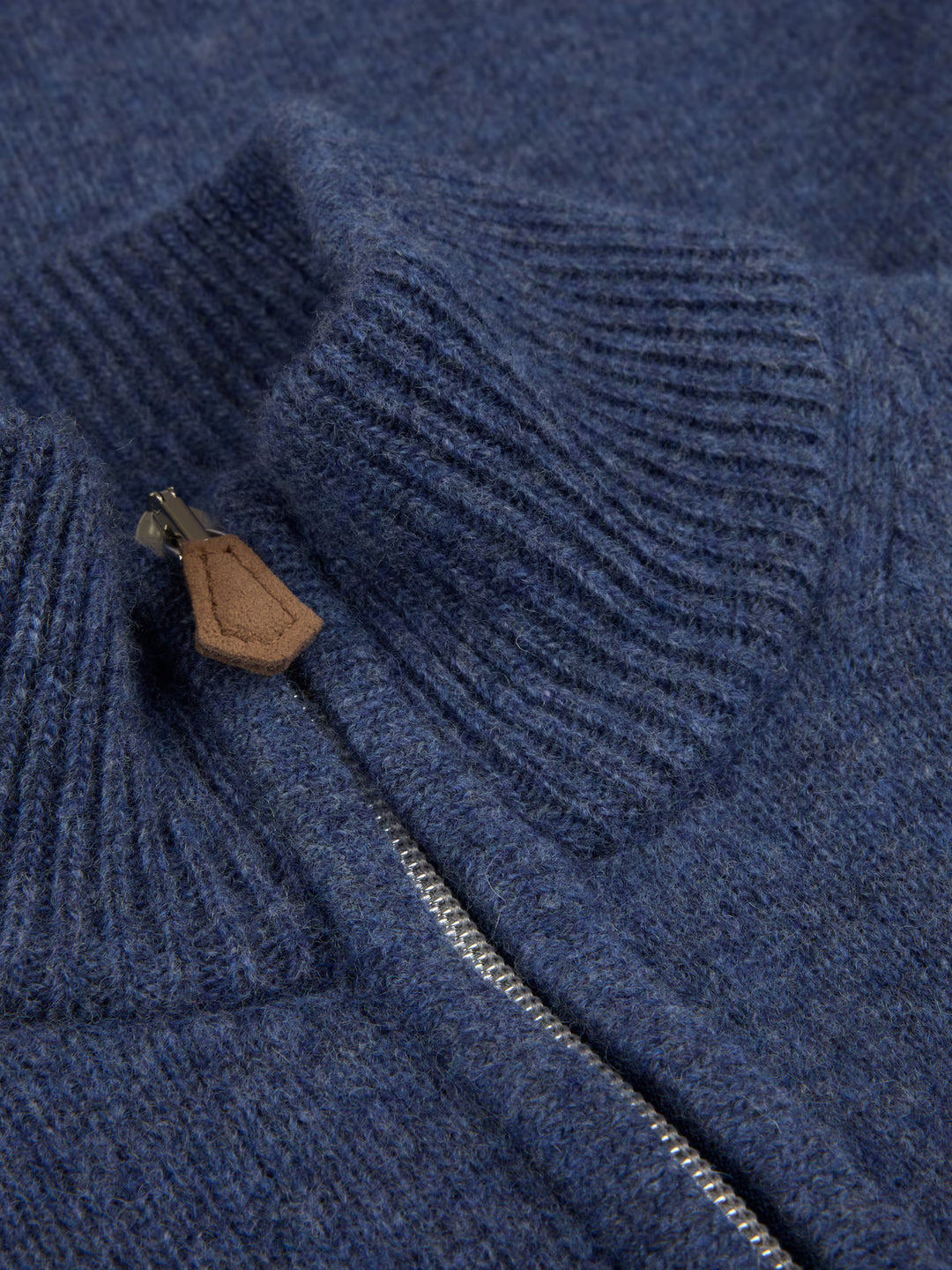 Dark blue Chunky Merino Wool Half Zip
