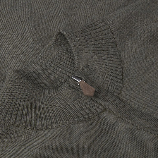 Stenströms Green Merino Zip Cardigan