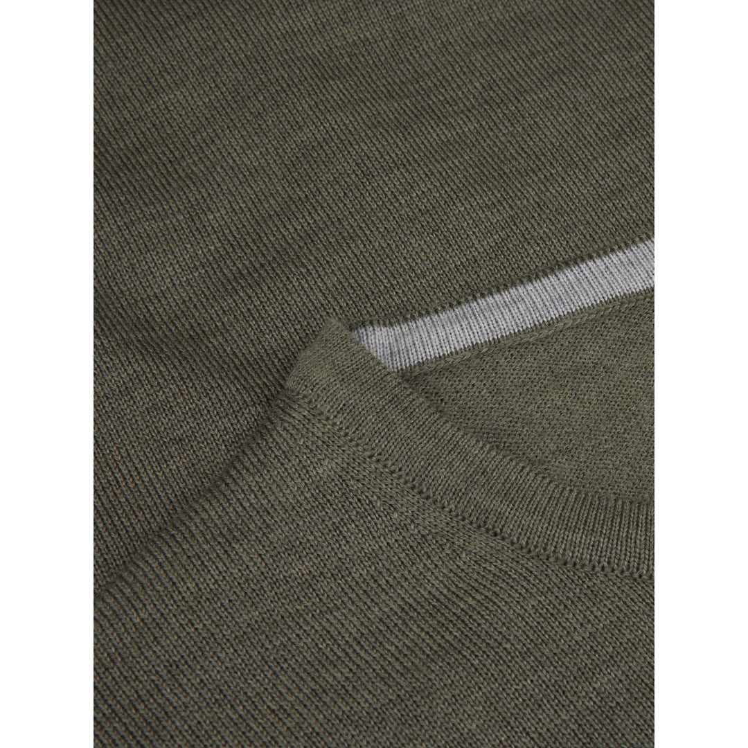 Stenströms Green Merino Crewneck With Elbow Patches