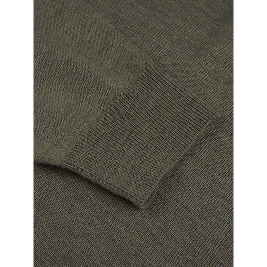Stenströms Green Merino Crewneck With Elbow Patches
