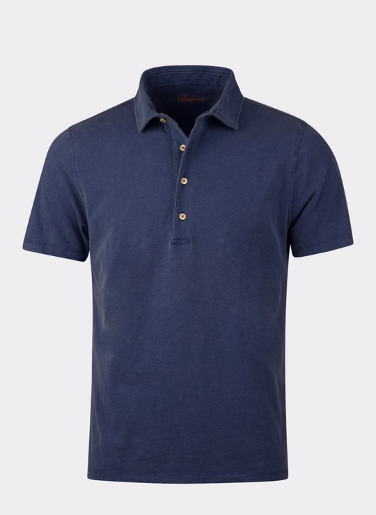 Stenströms Blue Contrast Polo Shirt