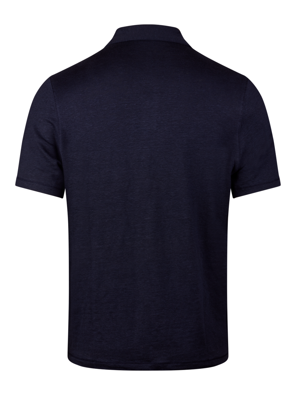 Navy Linen Polo Shirt