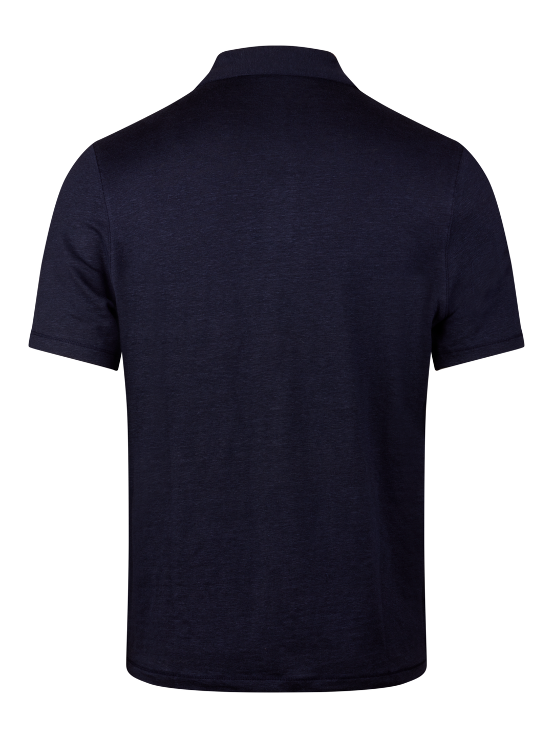Navy Linen Polo Shirt