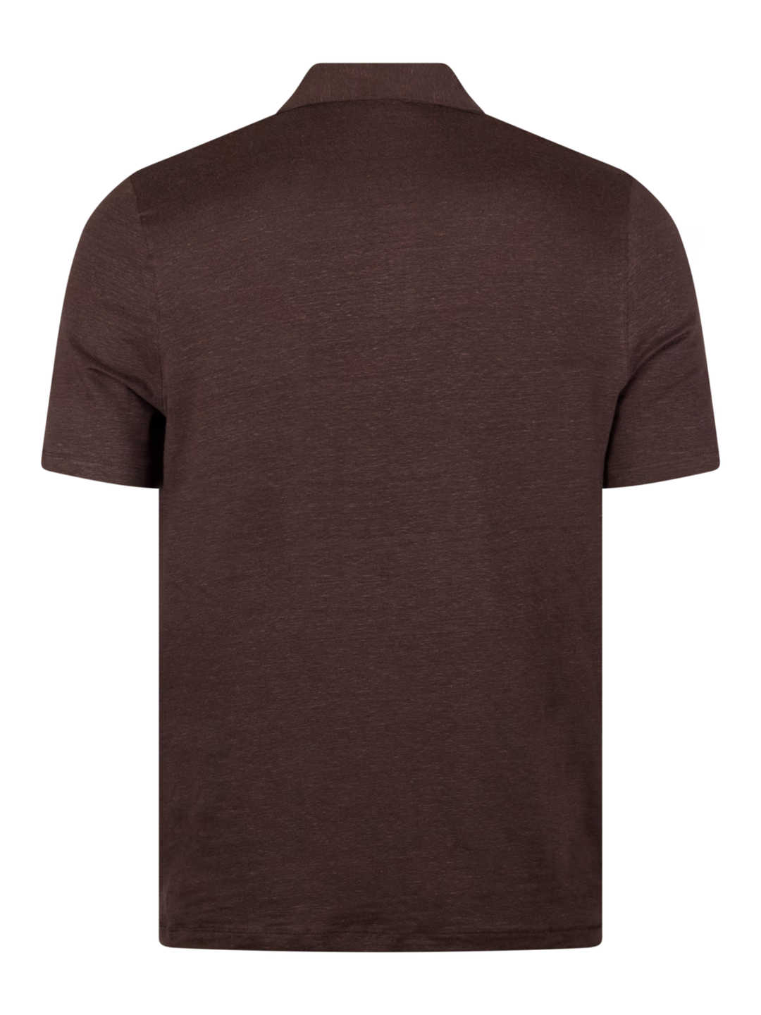 Dark brown Linen Polo Shirt