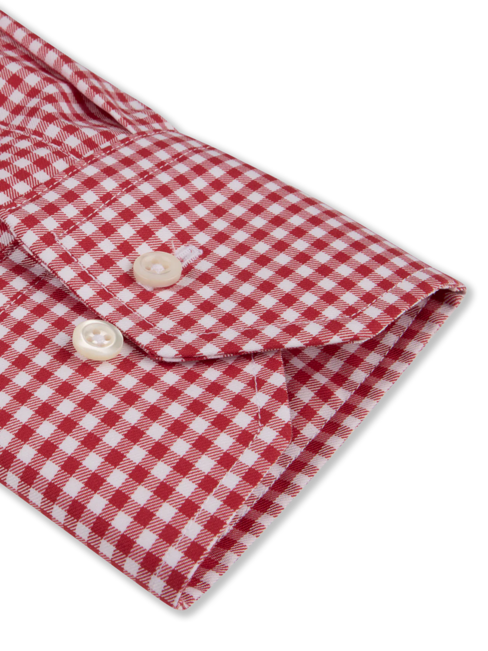 Stenströms Red Checked Twill Shirt