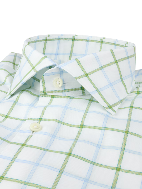 Light green Checked Oxford Shirt