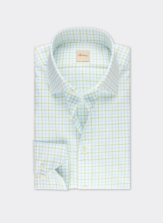 Light green Checked Oxford Shirt