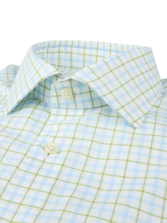 Light green Checked Oxford Shirt