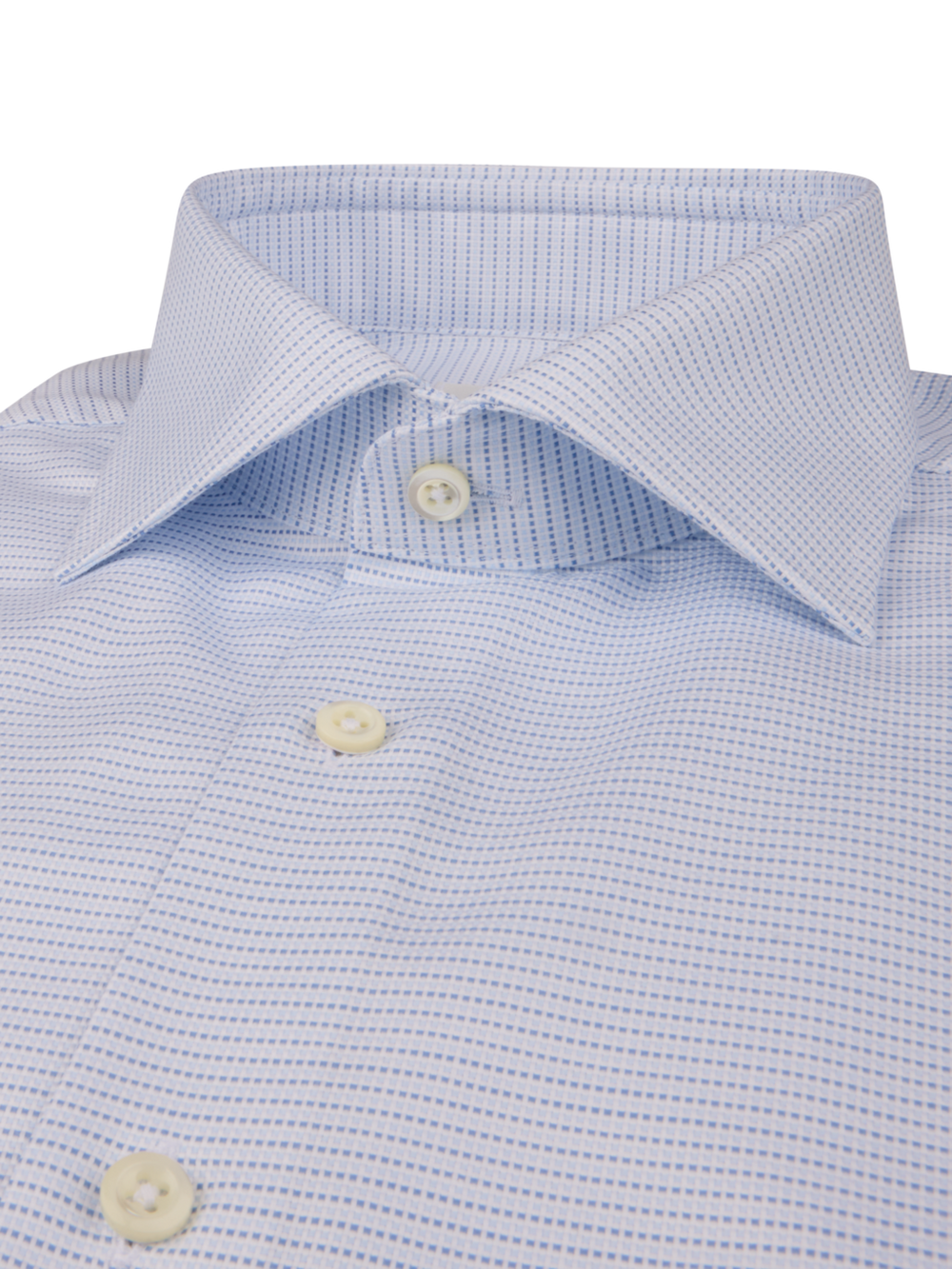 Stenströms Light Blue Patterned Oxford Shirt