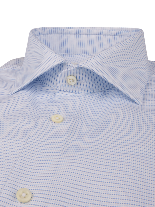 Stenströms Light Blue Patterned Oxford Shirt