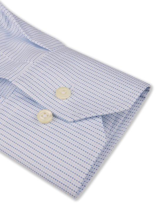 Stenströms Light Blue Patterned Oxford Shirt