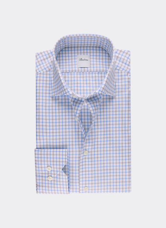 Stenströms Light blue Checked Oxford Shirt